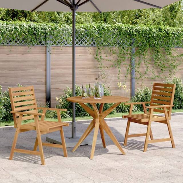 Berkfield Home 3 Piece Garden Dining Set Solid Wood Acacia in Brown - image 1