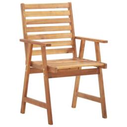 Berkfield Home 3 Piece Garden Dining Set Solid Wood Acacia in Brown - thumbnail 5