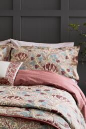 Morris & Co 'Artichoke' Cotton Duvet Cover Set in Mid Grey - Size: Double - thumbnail 2