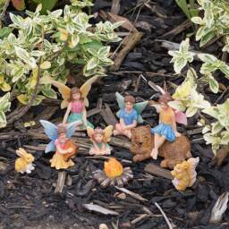 Globrite 9pc Weatherproof Polyresin Fairy Garden Ornaments - Hand-Painted - thumbnail 4