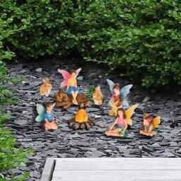 Globrite 9pc Weatherproof Polyresin Fairy Garden Ornaments - Hand-Painted - thumbnail 9