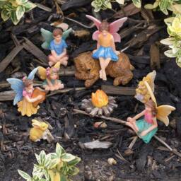 Globrite 9pc Weatherproof Polyresin Fairy Garden Ornaments - Hand-Painted - thumbnail 3