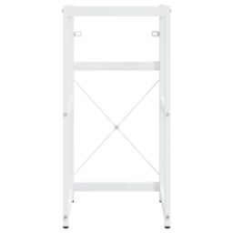 Berkfield Home Bathroom Washbasin Frame White 40x38x83 cm Iron - Size: 40 x 38 x 83 cm - thumbnail 3