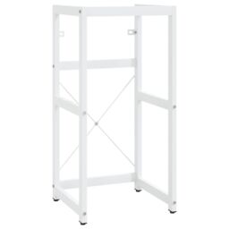 Berkfield Home Bathroom Washbasin Frame White 40x38x83 cm Iron - Size: 40 x 38 x 83 cm - thumbnail 2