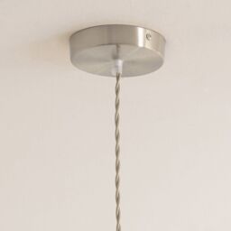 ValueLights Lane Glass 5 Tier Layered Shade Brushed Chrome Ceiling Pendant Light in Bright Pink - thumbnail 5