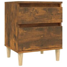 Berkfield Home Bedside Cabinets 2 pcs Smoked Oak 40x35x50 cm in Brown - Size: 40 x 35 x 50 cm - thumbnail 5