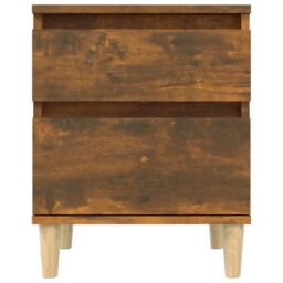 Berkfield Home Bedside Cabinets 2 pcs Smoked Oak 40x35x50 cm in Brown - Size: 40 x 35 x 50 cm - thumbnail 6