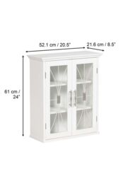 "Teamson Home Delaney 20.5"" x 24"" Removable Wall Cabinet, White" - thumbnail 4