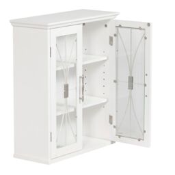 "Teamson Home Delaney 20.5"" x 24"" Removable Wall Cabinet, White" - thumbnail 7