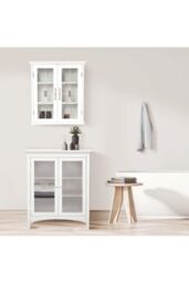 "Teamson Home Delaney 20.5"" x 24"" Removable Wall Cabinet, White" - thumbnail 3