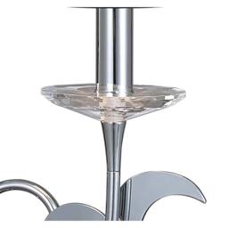 Netlighting Acanto Table Lamp 1 Light E14 Polished Chrome With Black Shade in Silver - thumbnail 4