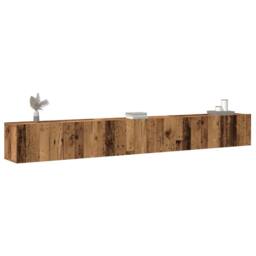Berkfield Home Classic 3 Piece TV Cabinet Set Wall-mounted Old Wood Engineered Wood - thumbnail 2