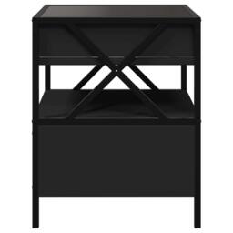 Berkfield Home Decorative Coffee Table with Infinity LED Black 40x40x51 cm - Size: 40 x 40 x 51 cm - thumbnail 7