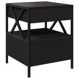 Berkfield Home Decorative Coffee Table with Infinity LED Black 40x40x51 cm - Size: 40 x 40 x 51 cm - thumbnail 8