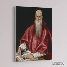 "Artery8 Portrait of Saint Jerome as a Scholar El Greco Canvas Wall Art - Size: W18"" x H24""" - thumbnail 2