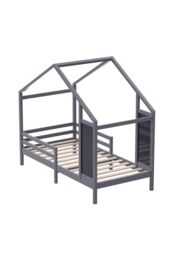 Living and Home 197x97x168cm Grey Blackboard Pine Bed - Size: 197 x 97 x 168 cm - thumbnail 4