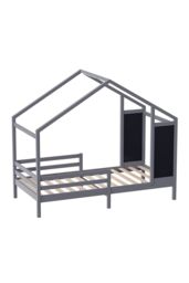Living and Home 197x97x168cm Grey Blackboard Pine Bed - Size: 197 x 97 x 168 cm - thumbnail 3