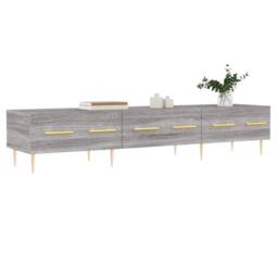 Berkfield Home TV Cabinet Grey Sonoma 150x36x30 cm Engineered Wood - Size: 150 x 36 x 30 cm - thumbnail 3