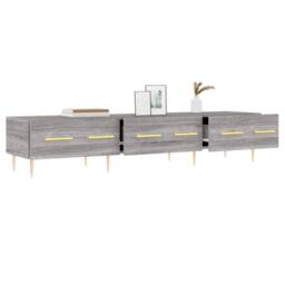 Berkfield Home TV Cabinet Grey Sonoma 150x36x30 cm Engineered Wood - Size: 150 x 36 x 30 cm - thumbnail 4