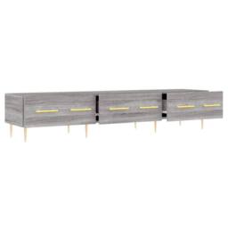 Berkfield Home TV Cabinet Grey Sonoma 150x36x30 cm Engineered Wood - Size: 150 x 36 x 30 cm - thumbnail 6