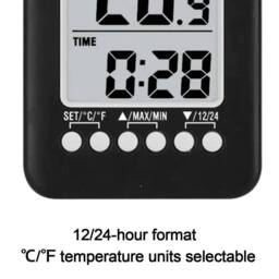 KORVIXA Wireless Indoor/Outdoor Thermometer Clock Digital Accurate in Black - Size: 0.6m2 - thumbnail 5