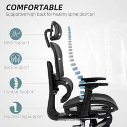 EONLION Black Executive Office Chair Ergonomic - Size: 100 cm - thumbnail 3