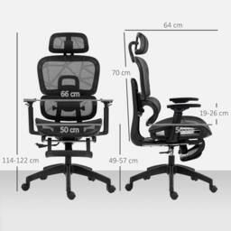 EONLION Black Executive Office Chair Ergonomic - Size: 100 cm - thumbnail 2