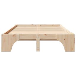 Berkfield Home Bed Frame Natural wood Solid Pine wood 120 x 190 cm in Brown - thumbnail 6