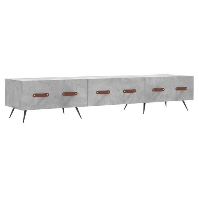 Berkfield Home TV Cabinet Concrete Grey 150x36x30 cm Engineered Wood - Size: 150 x 36 x 30 cm - image 1