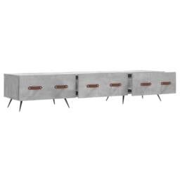 Berkfield Home TV Cabinet Concrete Grey 150x36x30 cm Engineered Wood - Size: 150 x 36 x 30 cm - thumbnail 6