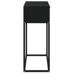 Berkfield Home Console Table Black 80x30x75 cm Engineered Wood & Iron - Size: 80 x 30 x 75 cm - thumbnail 6