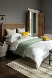 CHRISTY 400TC Luxury Cotton Sateen Plain Dye Duvet Cover Sets in White - Size: Double - thumbnail 1