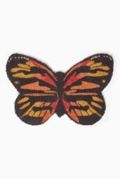Homescapes Orange Butterfly Coir Doormat - Size: 40 cm x 60 cm - thumbnail 1