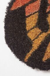 Homescapes Orange Butterfly Coir Doormat - Size: 40 cm x 60 cm - thumbnail 2