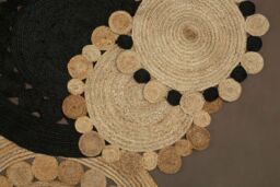 Orsina Bosie Demir Small Round Jute Rug in Black - Size: 100 cm diameter - thumbnail 2