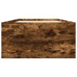 Berkfield Home Bed Frame without Mattress Smoked Oak 90x190 cm Single in Brown - thumbnail 4