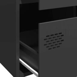 Berkfield Home Highboard Black 68x39x101.5 cm Steel - thumbnail 9