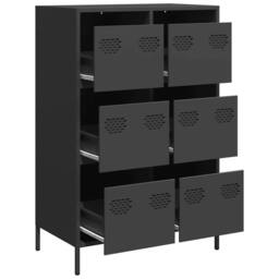 Berkfield Home Highboard Black 68x39x101.5 cm Steel - thumbnail 4