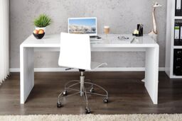 FurnitureboxUK Enzo White High Gloss Rectangular Office Desk - thumbnail 8