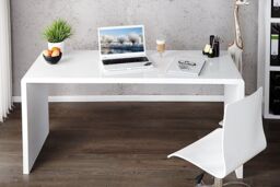FurnitureboxUK Enzo White High Gloss Rectangular Office Desk