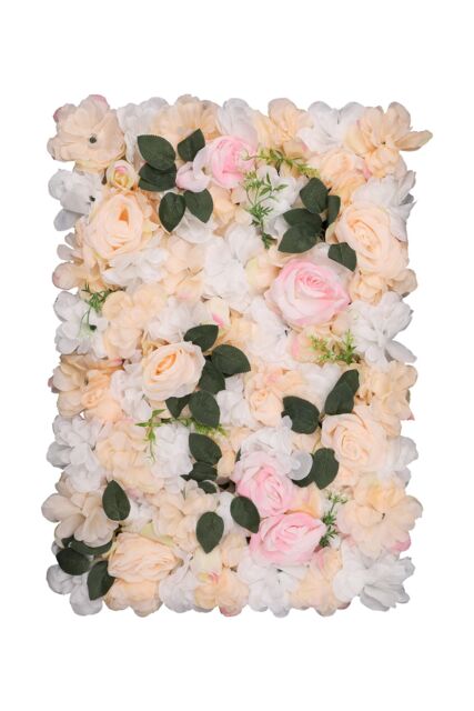 Neel Blue Hydrangea Artificial Flower Wall Panel for Wedding Decoration in Peach - image 1