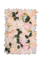 Neel Blue Hydrangea Artificial Flower Wall Panel for Wedding Decoration in Peach - thumbnail 1
