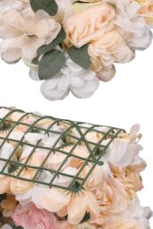 Neel Blue Hydrangea Artificial Flower Wall Panel for Wedding Decoration in Peach - thumbnail 4
