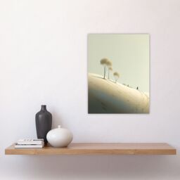 "Artery8 Wall Art Print Snow Day By Amy Denver Minimalist Soft Pastel Yellow Minimalism Simple Modern Artwork Poster in Grey - Size: W24"" x H32""" - thumbnail 4