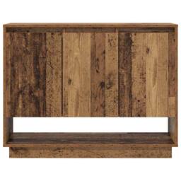 Berkfield Home Sideboard with Shelf with Door Old wood 97 x 29 x 75 cm Engineere in Brown - thumbnail 6