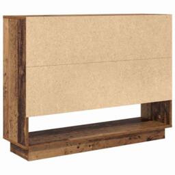 Berkfield Home Sideboard with Shelf with Door Old wood 97 x 29 x 75 cm Engineere in Brown - thumbnail 8