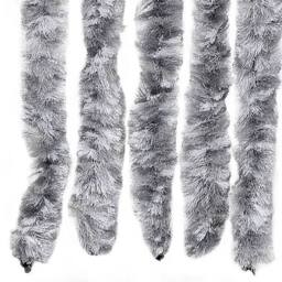 Berkfield Home Insect Curtain White & Grey 90x200 cm Chenille - thumbnail 5