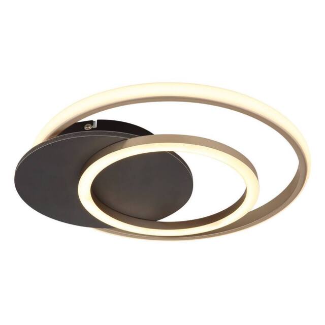 Netlighting Julio Integrated LED Semi Flush Ceiling Light Grey Matt 3x LED 3000K - image 1