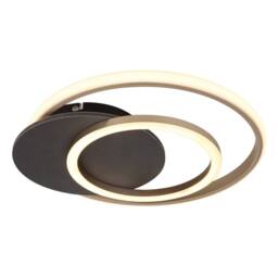 Netlighting Julio Integrated LED Semi Flush Ceiling Light Grey Matt 3x LED 3000K - thumbnail 1