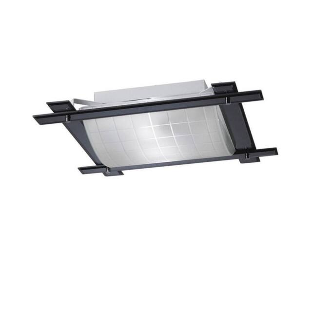 Netlighting Leo Flush Ceiling 3 Light Black Chrome Smoked Mirror - image 1